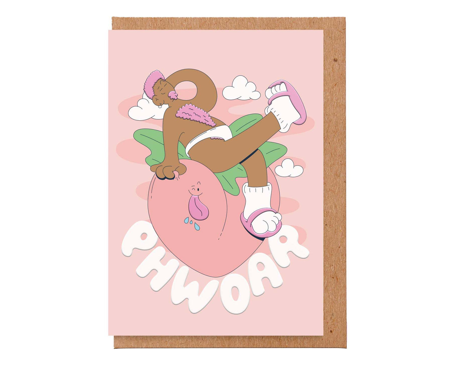 Phwoar Embossed Valentine's Card