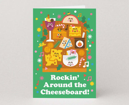 Rockin' Around The Cheeseboard Funny Christmas Card
