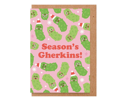 Season's Gherkins Funny Christmas Card
