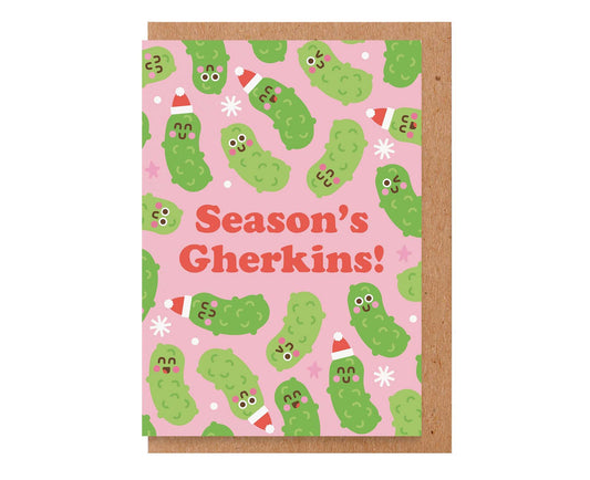 Season's Gherkins Funny Christmas Card