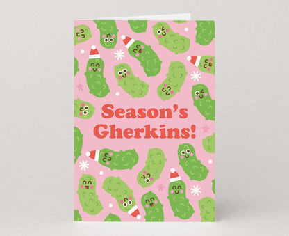 Season's Gherkins Funny Christmas Card