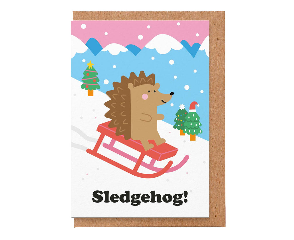 Sledgehog - Christmas Card