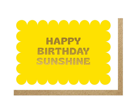 Happy Birthday Sunshine Gold Foiled Birthday Card