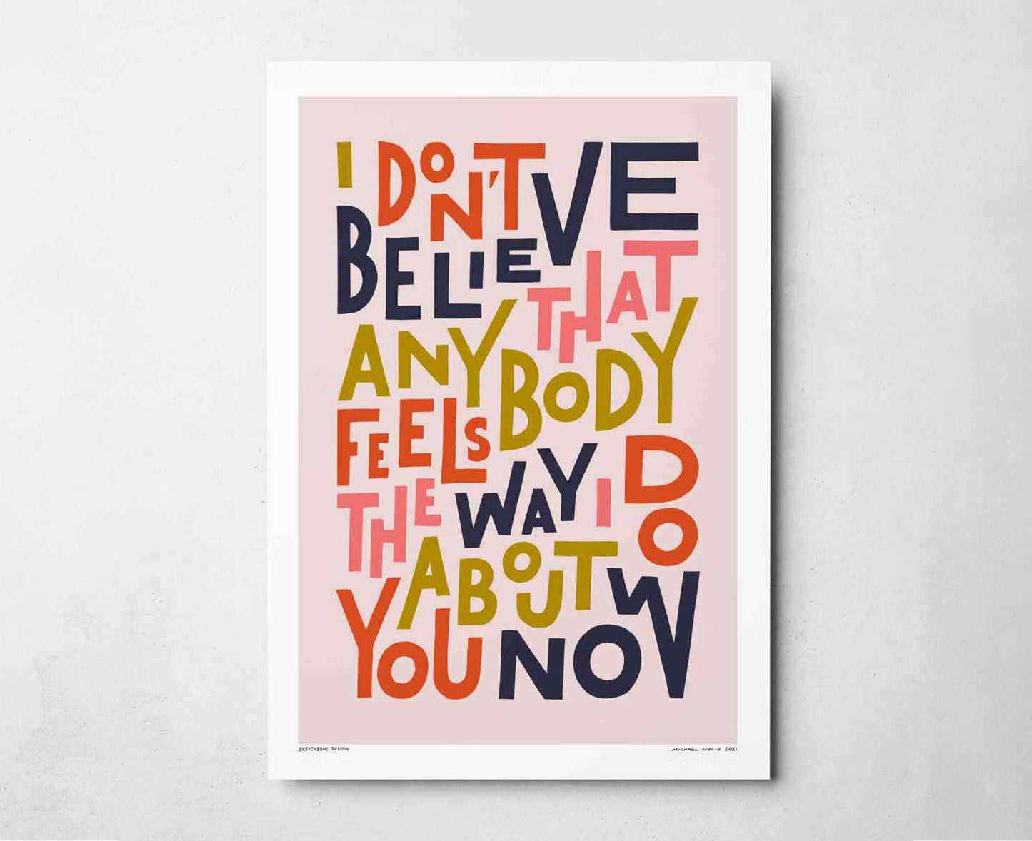 Wonderwall Lyrics Print