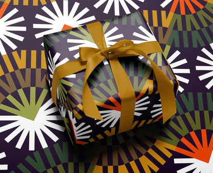 Seventies Christmas Tree Wrapping Paper