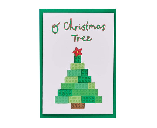 O Christmas Tree Illustrated Lego Christmas Card