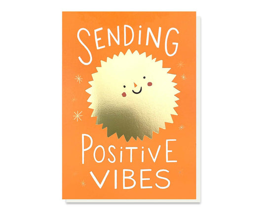 Positive Vibes Gold Foiled Card