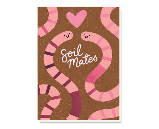 Soil Mates Worms Valentine's Card