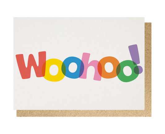 Colourful Woohoo! Type Congratulations Card