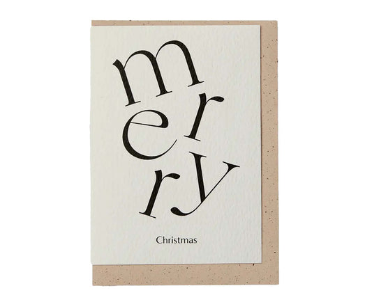 Serif Type Merry Christmas Christmas Card