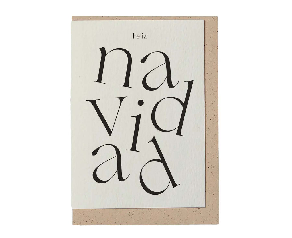 Serif Type Feliz Navidad Christmas Card