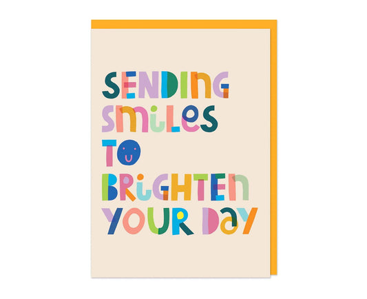 Sending Smiles To Brighten Your Day embossed card
