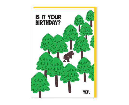Bear in the Woods Birthday Card