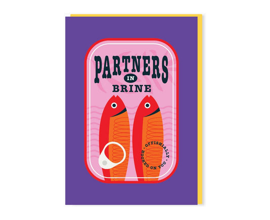 Partners in Brine Sardines Love Card