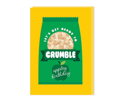 Lets Get Ready To Crumble Appley Birthday Card