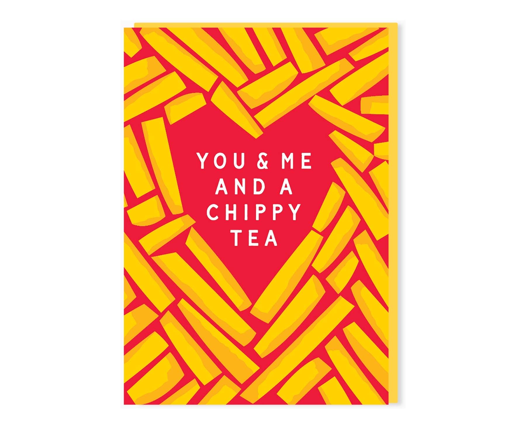 You & Me and a Chippy Tea Valentines / Anniversary Card – The Letter Arty