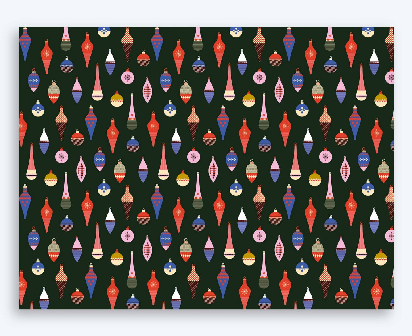 Vintage Baubles Double Sided Christmas Wrapping Paper