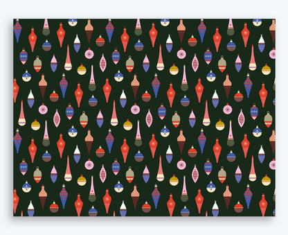 Vintage Baubles Double Sided Christmas Wrapping Paper