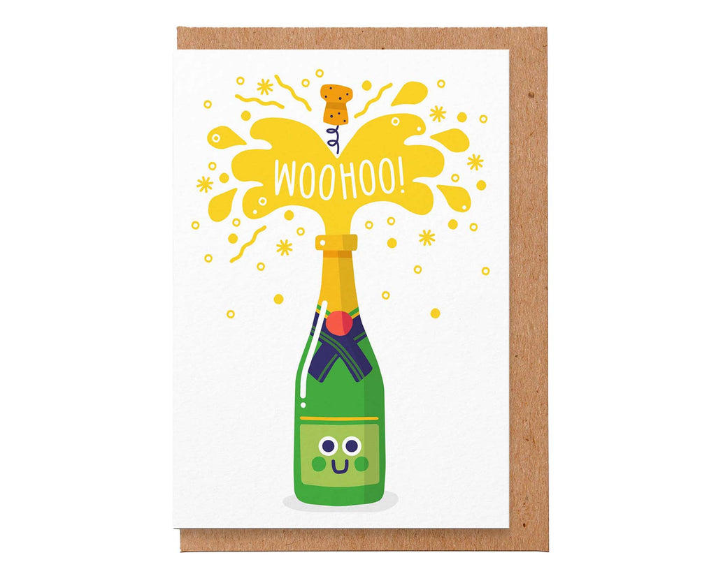 Woohoo Champagne Congratulations Card