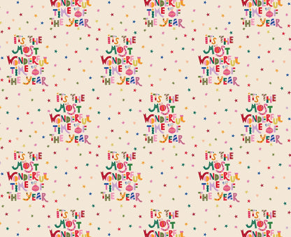 Most Wonderful Time of the Year Christmas Wrapping Paper