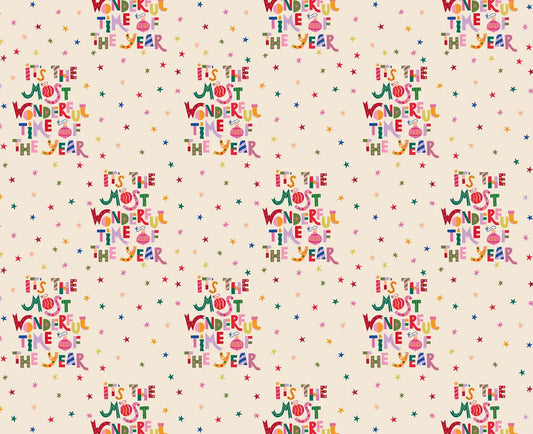 Most Wonderful Time of the Year Christmas Wrapping Paper