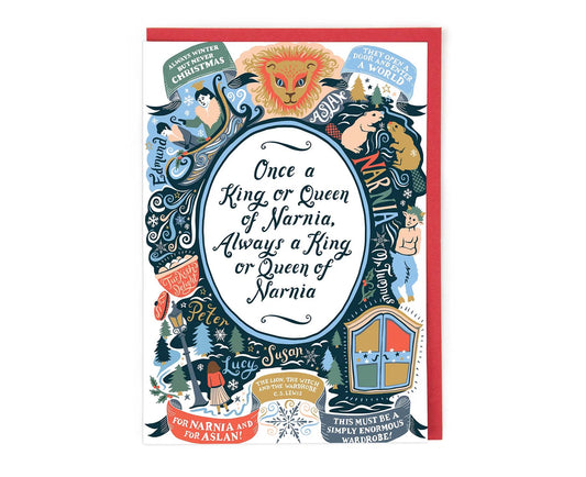 The Lion, the Witch and the Wardrobe Illustrated Christmas card