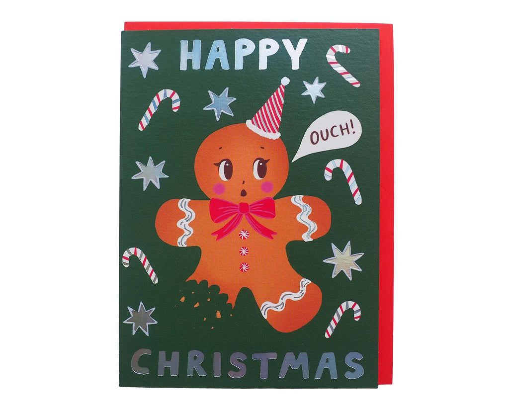 Happy Christmas Gingerbread Man Christmas Card