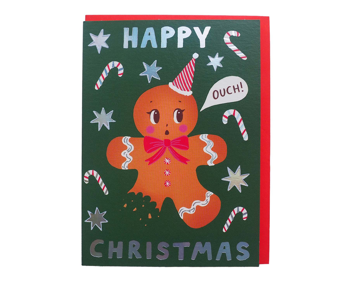 Happy Christmas Gingerbread Man Christmas Card