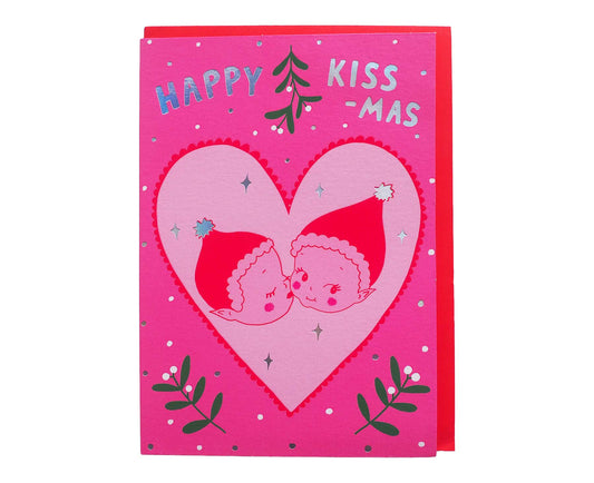 Merry Kiss-Mas Cherubs Christmas Card