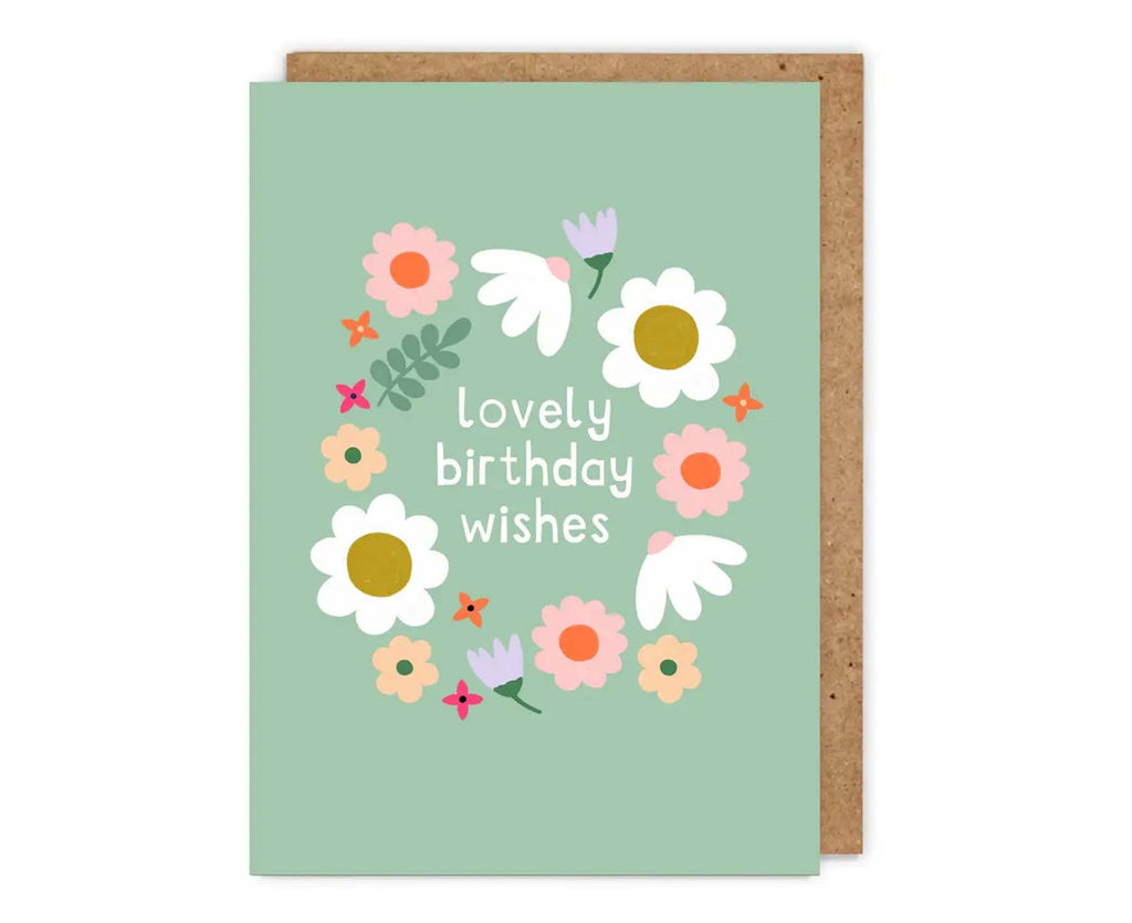 Lovely Birthday Wishes Floral Spot Gloss Birthday Card