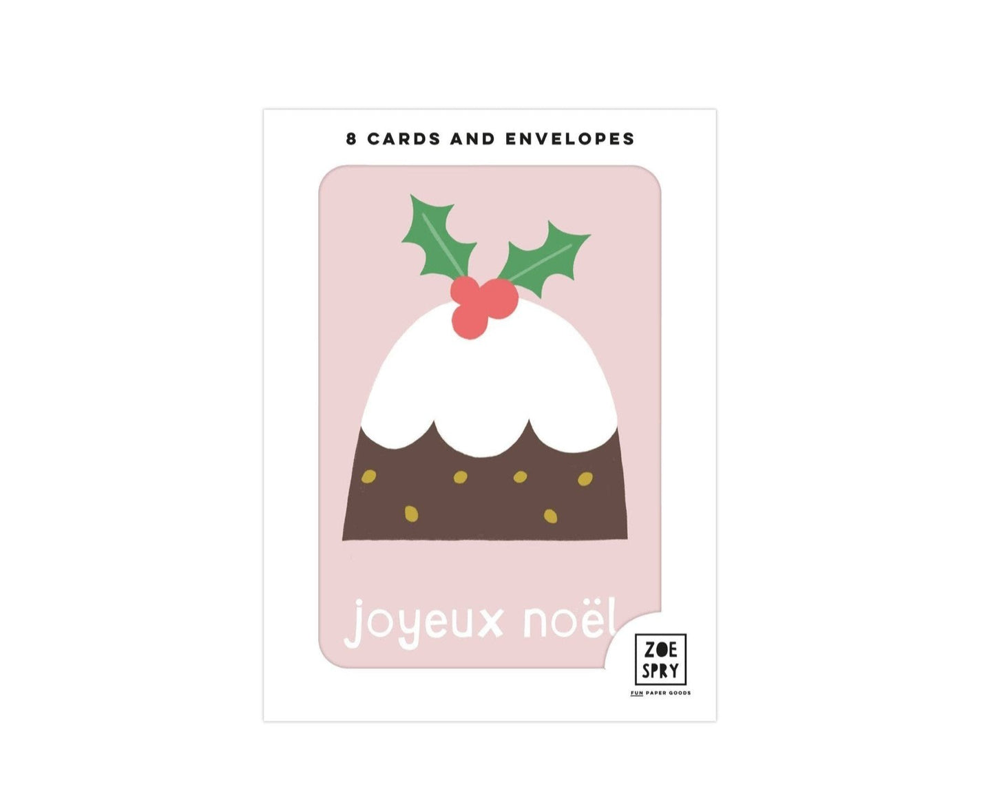 Pack of 8 'Joyeux Noel' Mini Christmas Cards