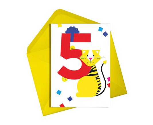 5th Birthday Tiger Card
