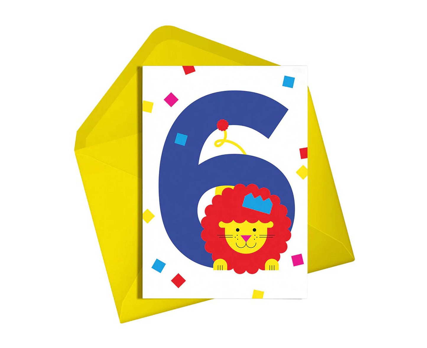 6th Birthday Lion Card