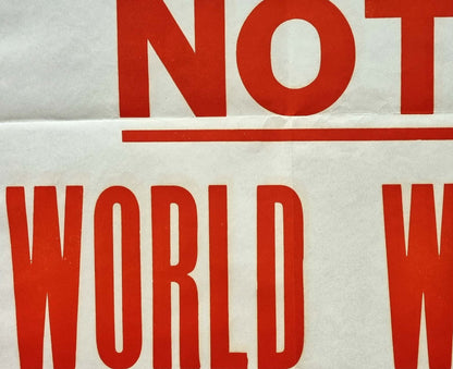World Fellowship Not World War 1970s Framed Political Poster