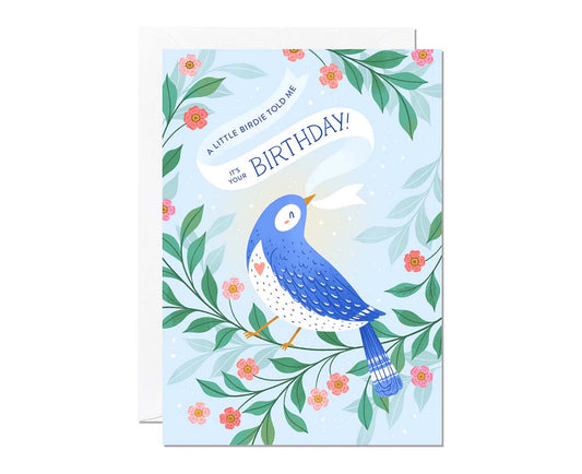 A Little Birdie Birthday Card