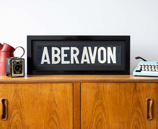 Aberavon 1960s framed bus blind