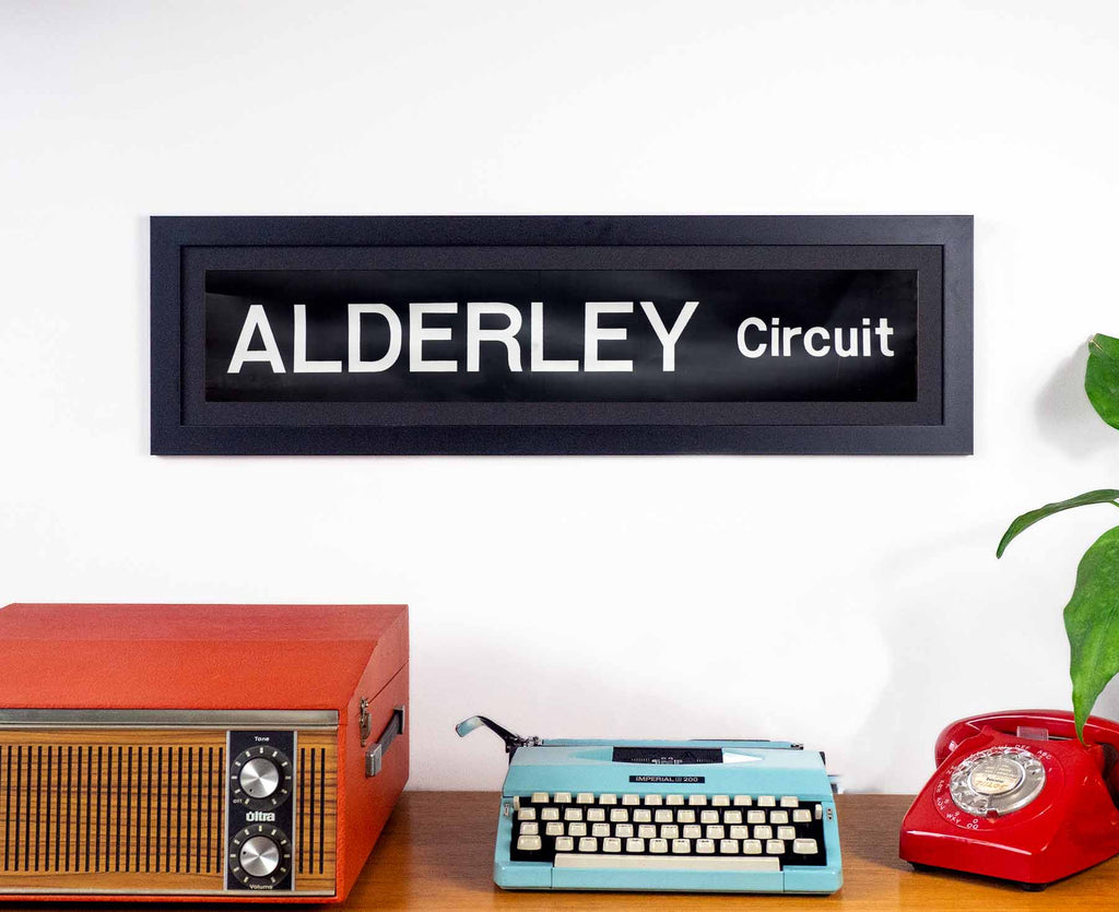 Alderley Circuit 1970s Framed Bus Blind