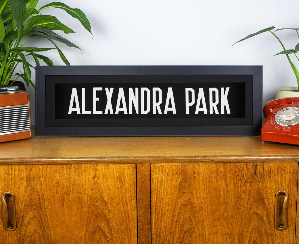 Alexandra Park 1969 Framed Bus Blind