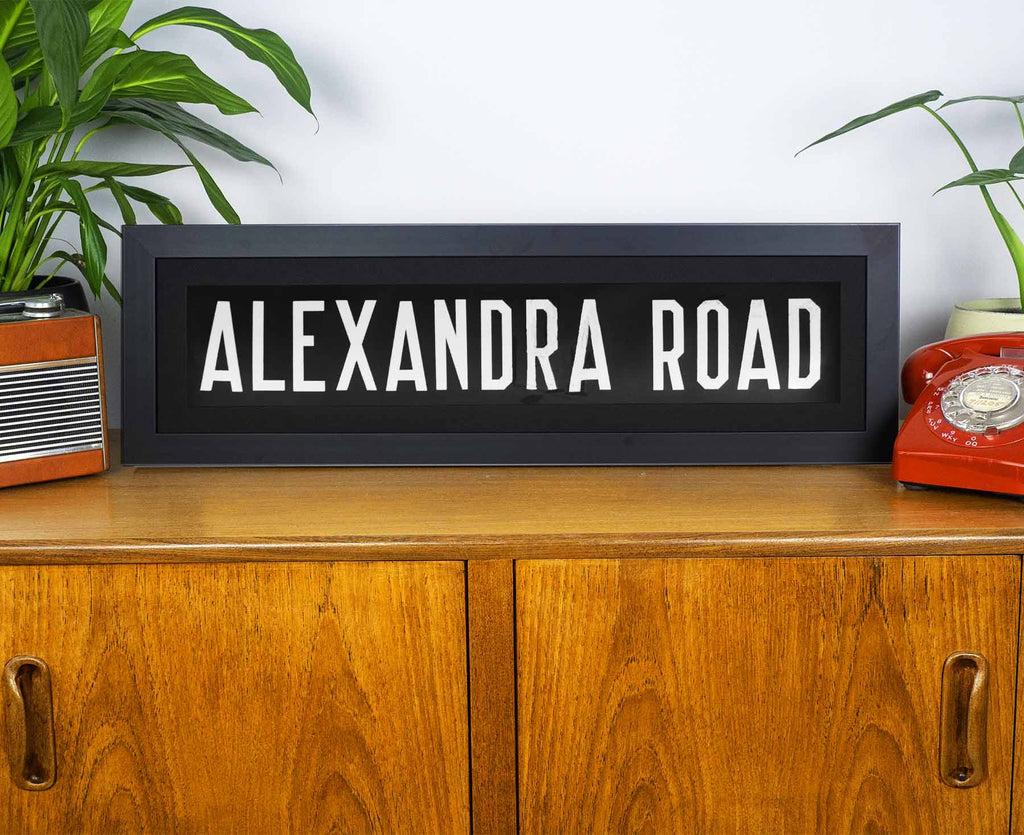 Alexandra Road 1969 Framed Bus Blind