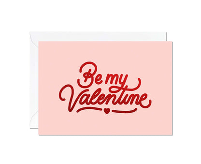 Be My Valentine Glitter Foiled Valentines Card