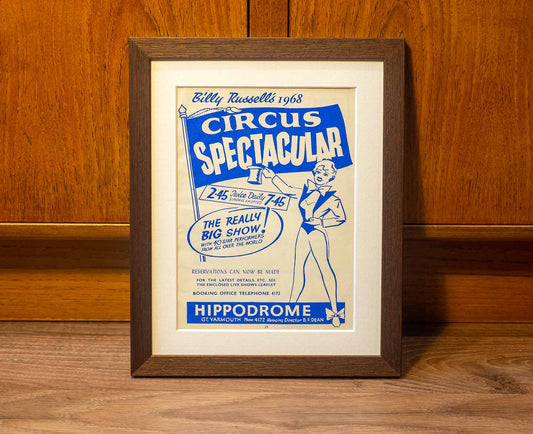 1968 Framed Vintage Circus Ad