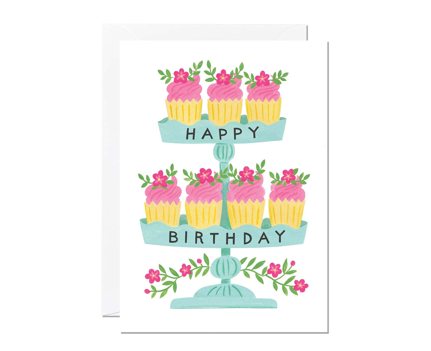 Cupcake Stand Birthday Card