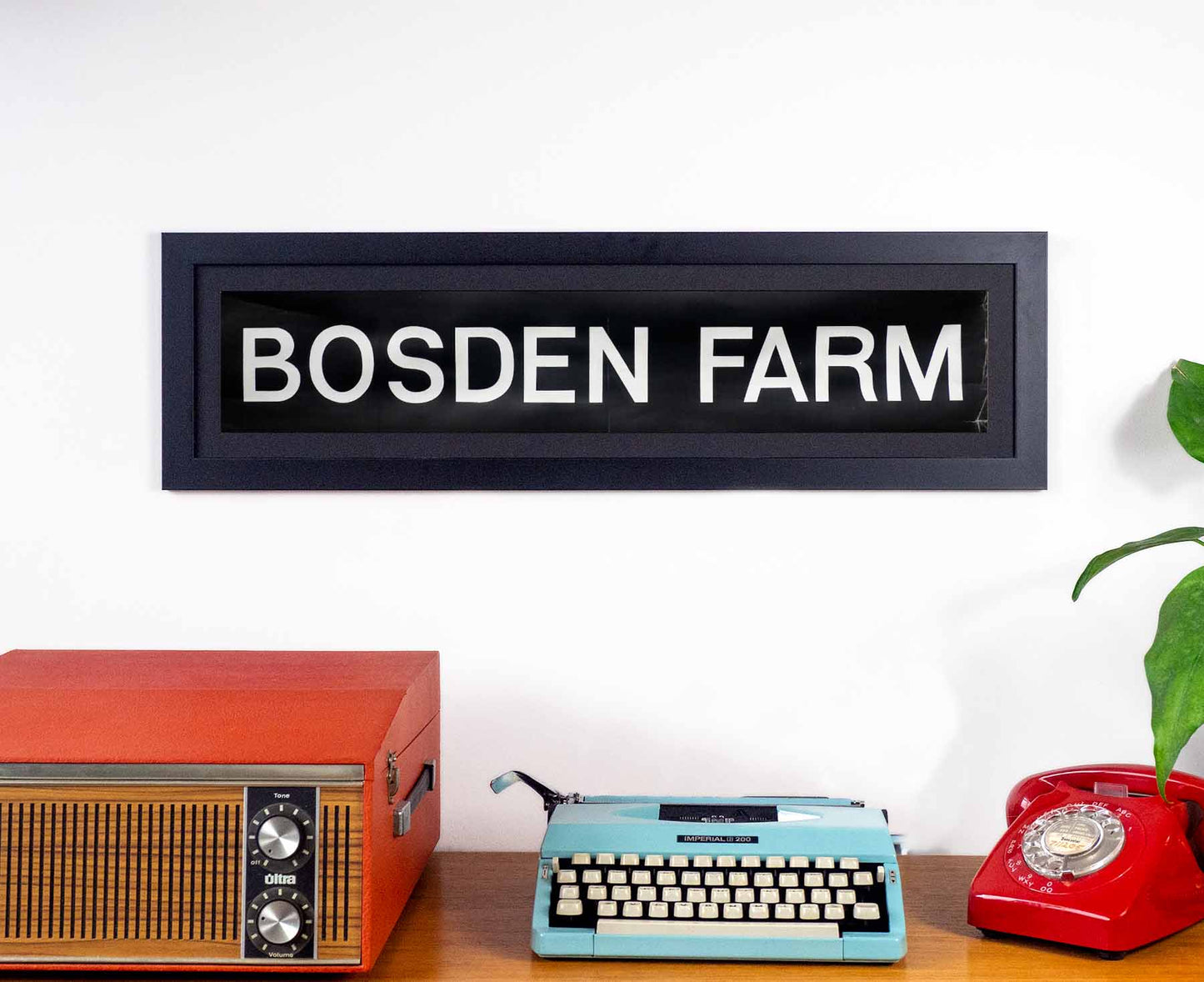 Bosden Farm 1970s Framed Bus Blind