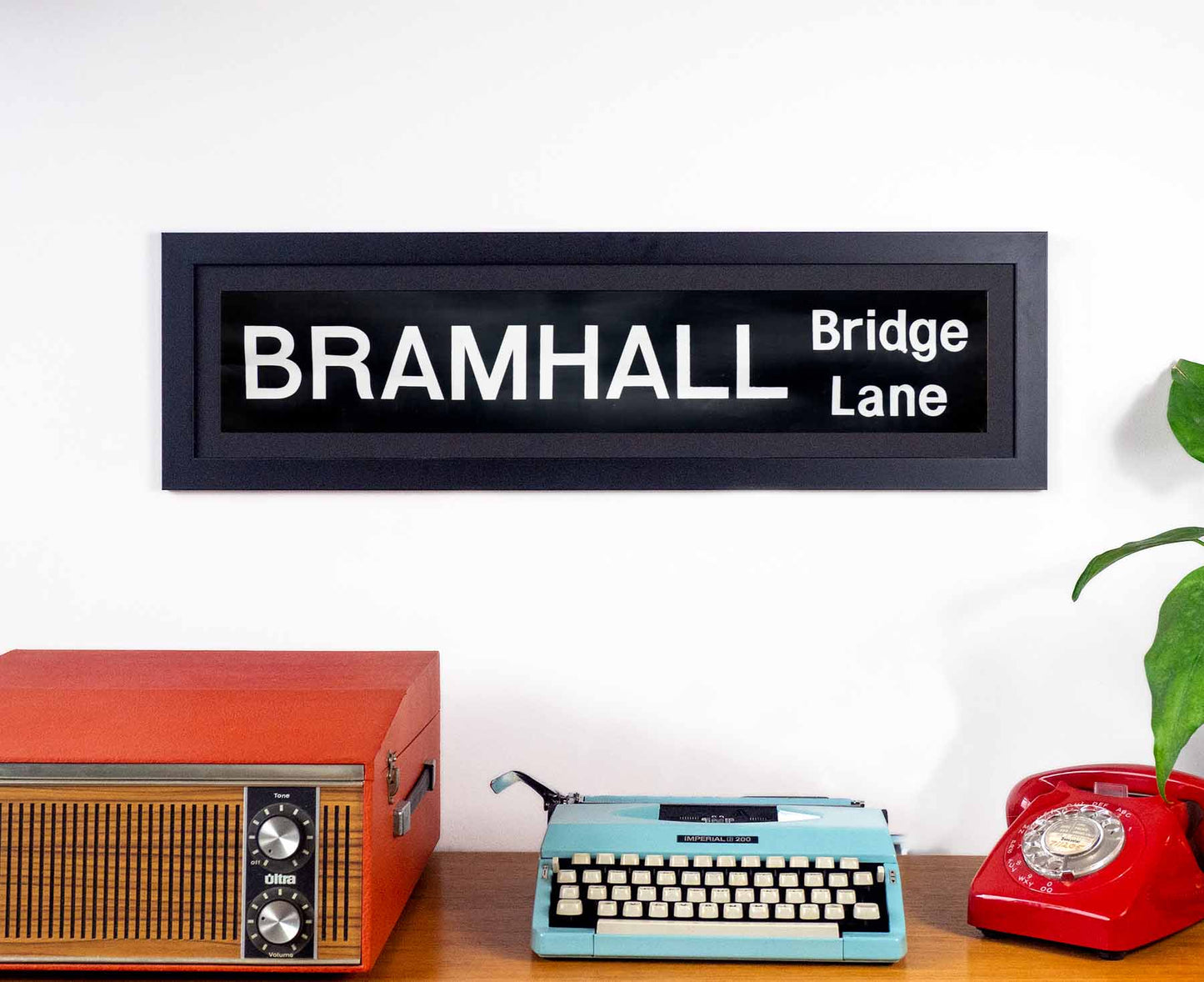 Bramhall Bridge Lane 1970s Framed Bus Blind