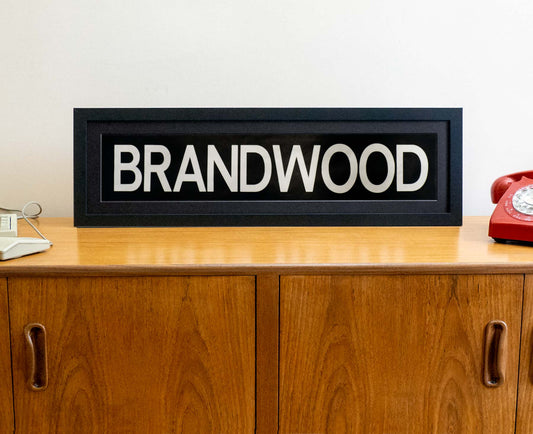 Brandwood 1990s framed original bus blind
