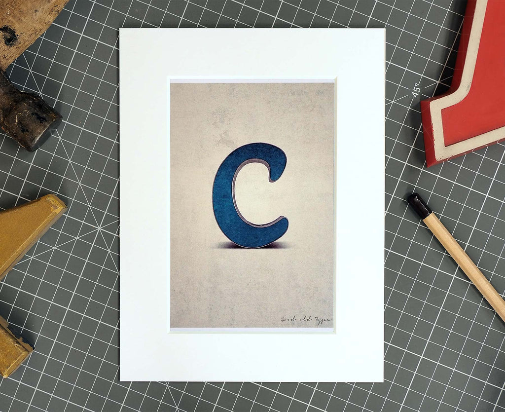 Letter C Salvaged Signage postcard