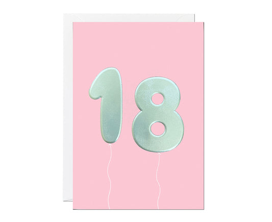 18th Balloon card