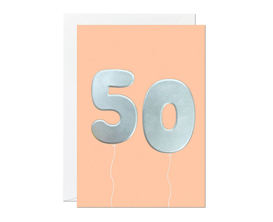 50th Balloon card