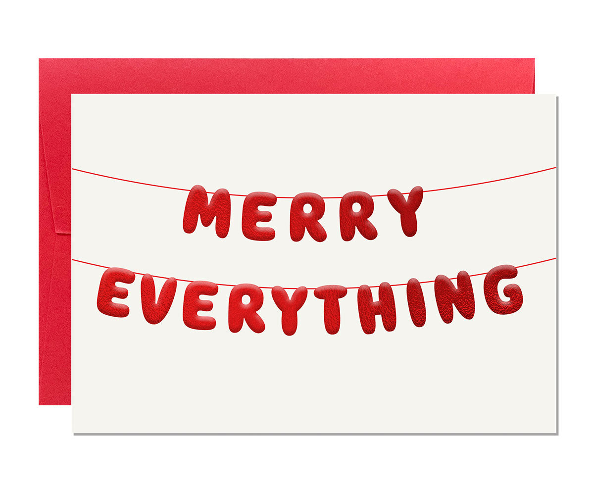 Merry Everything Embossed Christmas card