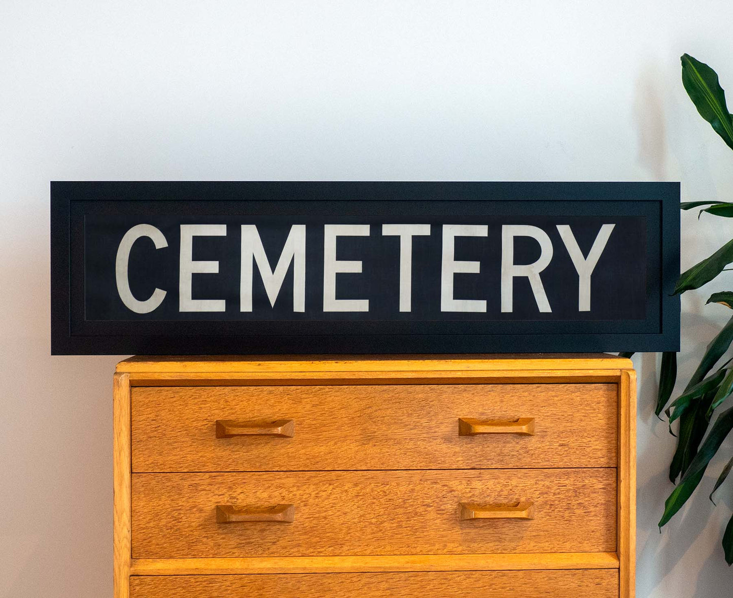 Cemetery 1960s Framed Bus Blind